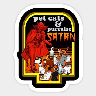 Pet Cats and Purraise Satan Sticker